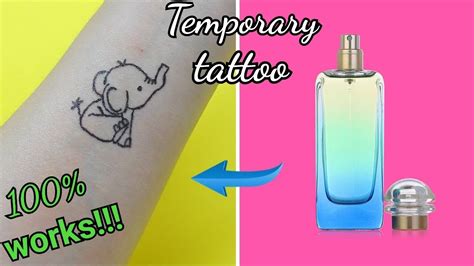 how to make a fake tattoo with perfume|temporary tattoo hack tiktok.